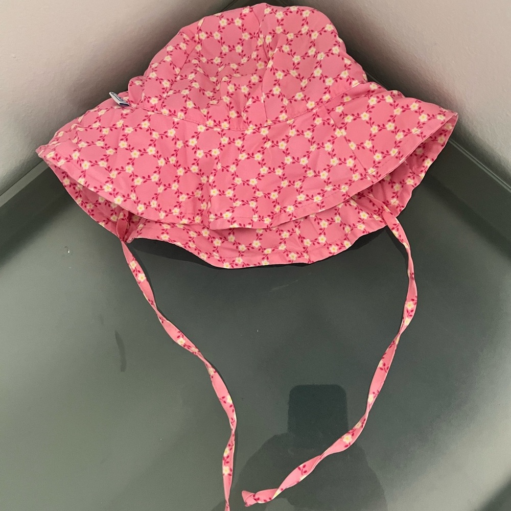 i play. Pink Sun Hat with Ruffled Brim